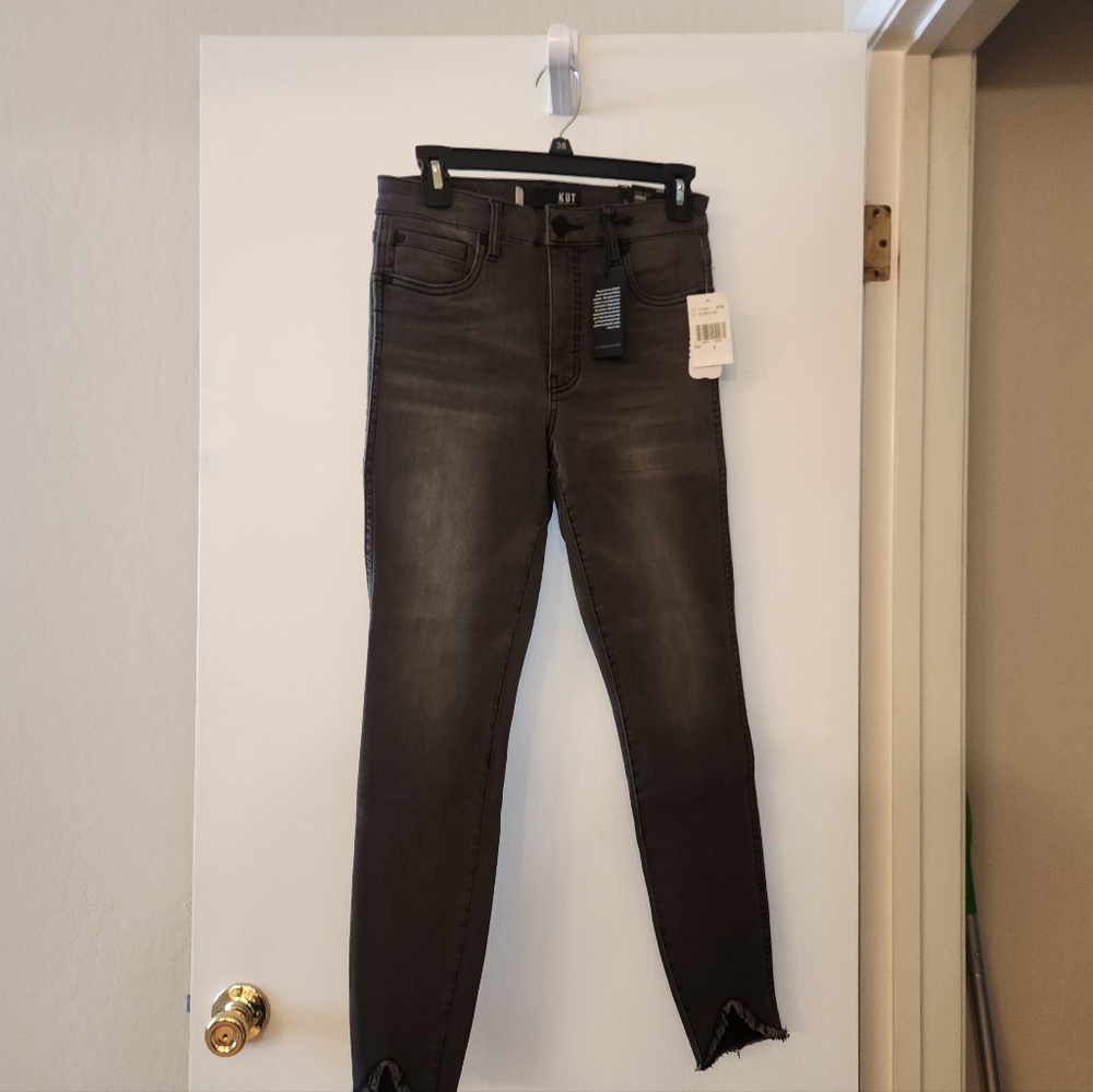 NWT Kut From Kloth Gray Ankle Skinny Jeans